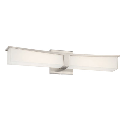 Plane LED Bath Vanity Light in Brushed Nickel (Medium).