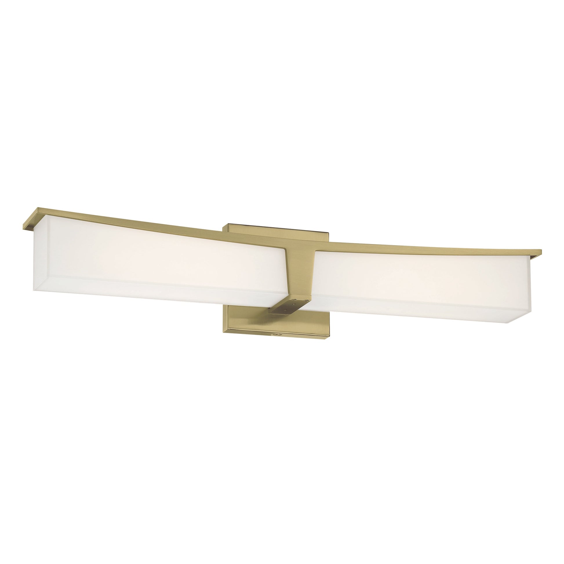 Plane LED Bath Vanity Light in Honey Gold (Medium).