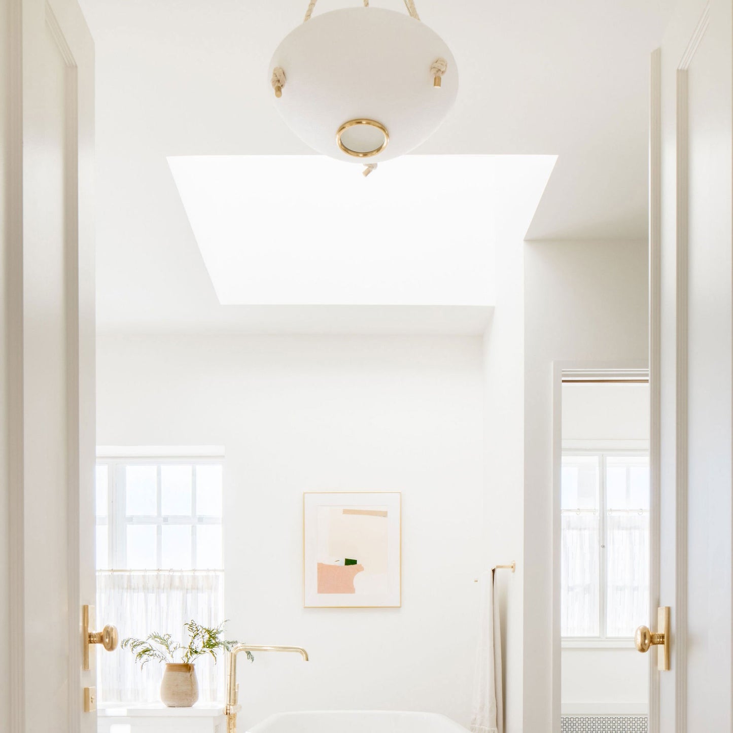 Plaster No.2 Pendant Light in bathroom.