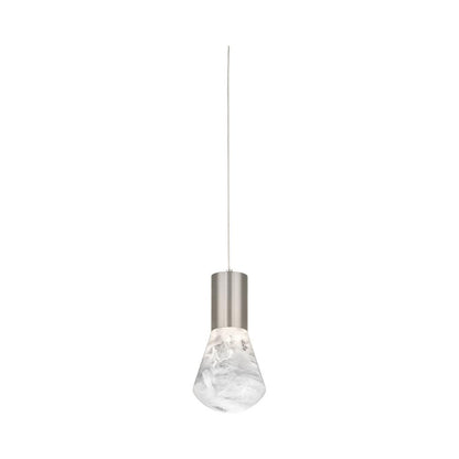 Plum LED Pendant Light in Satin Nickel.