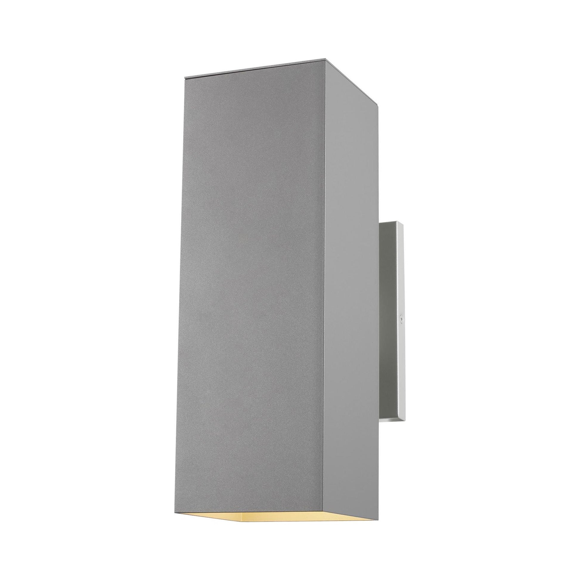 Pohl Outdoor Two Light Wall Light in Painted Brushed Nickel (Small).