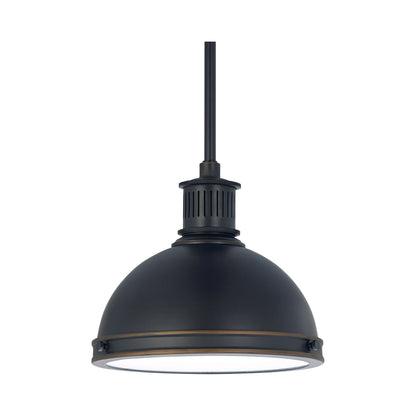 Pratt Street Metal Pendant Light in 1-Light/Autumn Bronze.