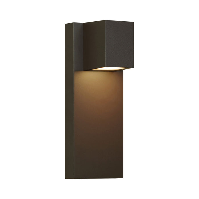 Quadrate Outdoor LED Wall Light in Bronze.