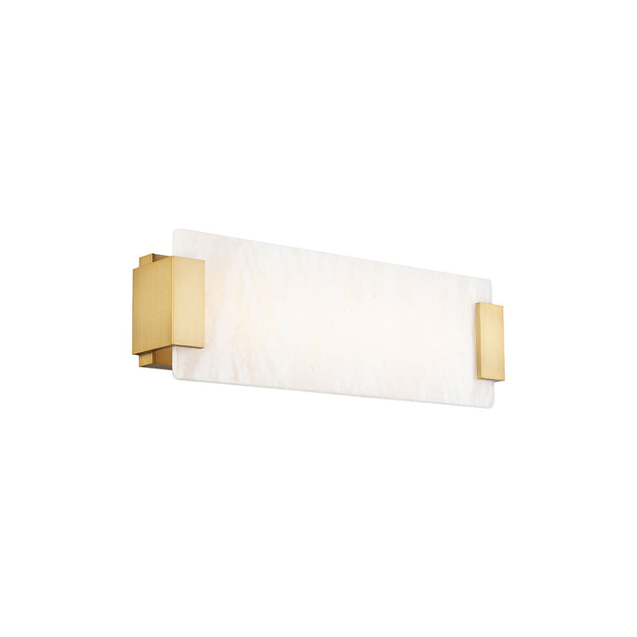 Quarry LED Bath Vanity Light in Small/Aged Brass.