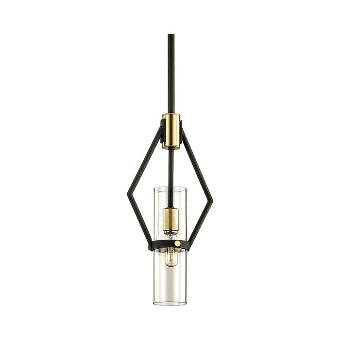 Raef Mini Pendant Light in Textured Bronze/Brushed Brass (Small).