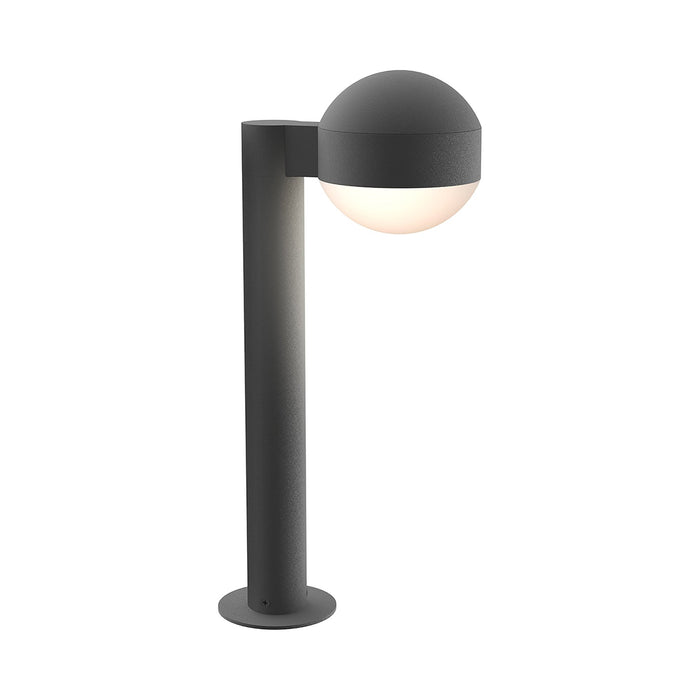Reals Dome Cap LED Bollard in Small/Dome Lens/Textured Gray.