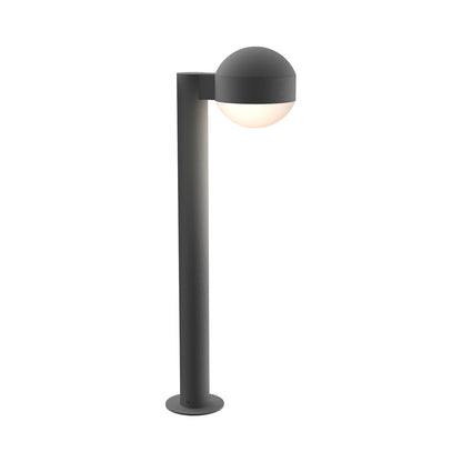 Reals Dome Cap LED Bollard in Medium/Dome Lens/Textured Gray.