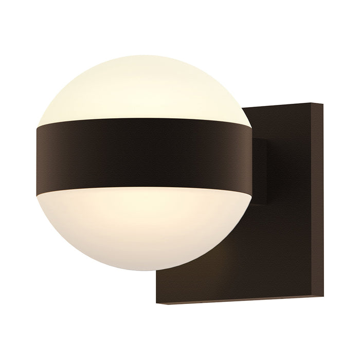 Reals Up/Down Outdoor LED Wall Light in Dome Lens/Dome Lens/Textured Bronze.