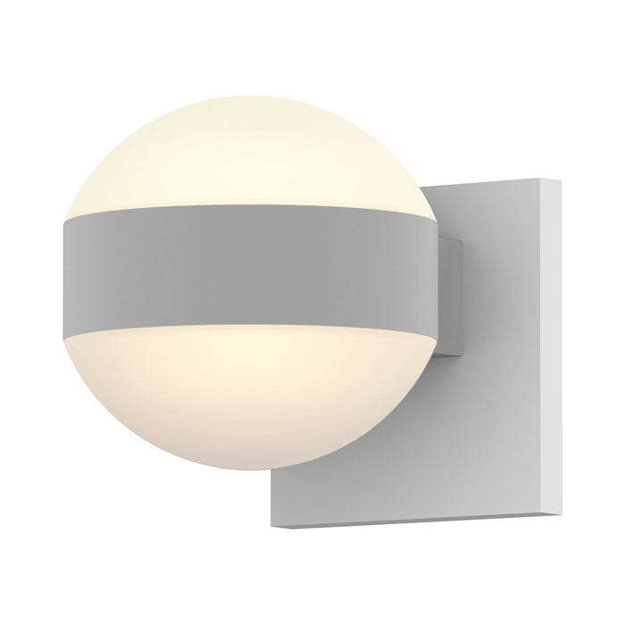 Reals Up/Down Outdoor LED Wall Light in Dome Lens/Dome Lens/Textured White.
