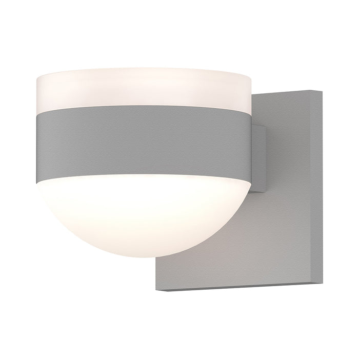 Reals Up/Down Outdoor LED Wall Light in White Cylinder Lens/Dome Lens/Textured White.