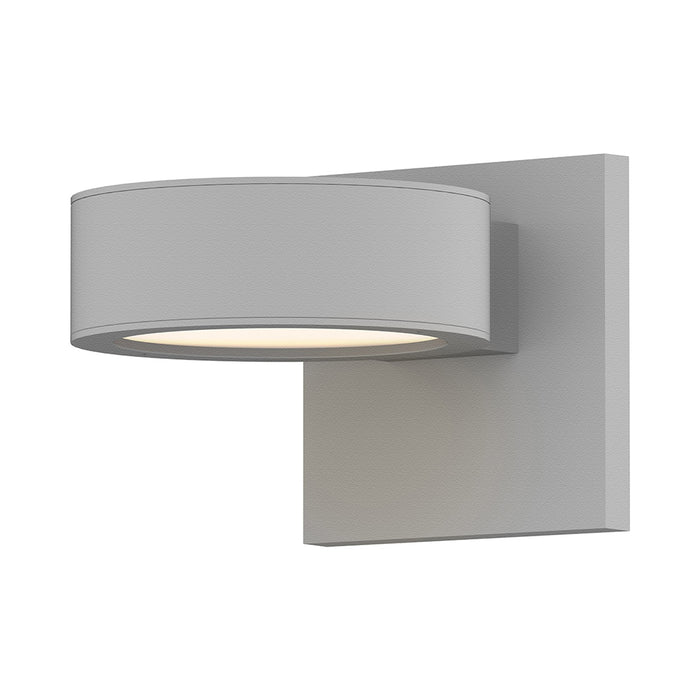Reals Up/Down Outdoor LED Wall Light in Plate Lens/Plate Lens/Textured White.