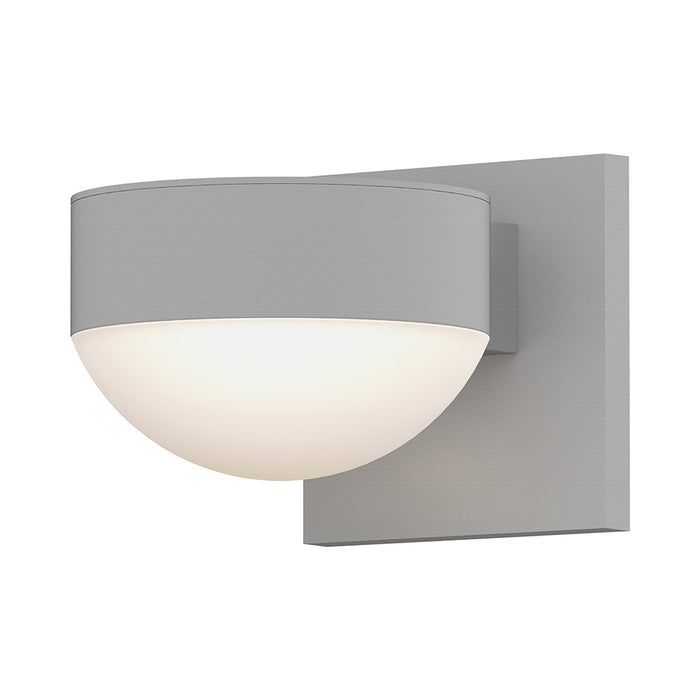 Reals Up/Down Outdoor LED Wall Light in Plate Lens/Dome Lens/Textured White.