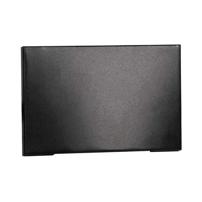 Rectangle LED Step and Wall Light in Black on Aluminum (Horizontal).