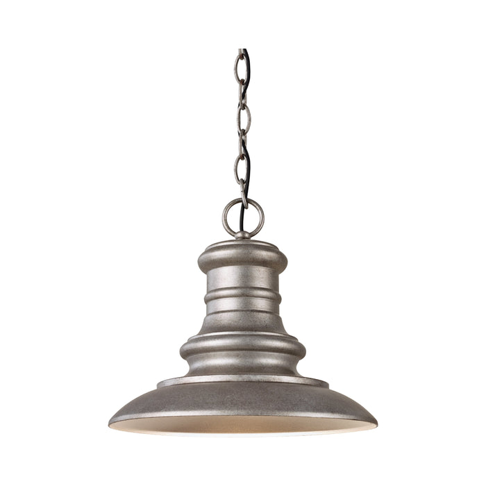 Redding Station Outdoor Pendant Light in Tarnished Silver.