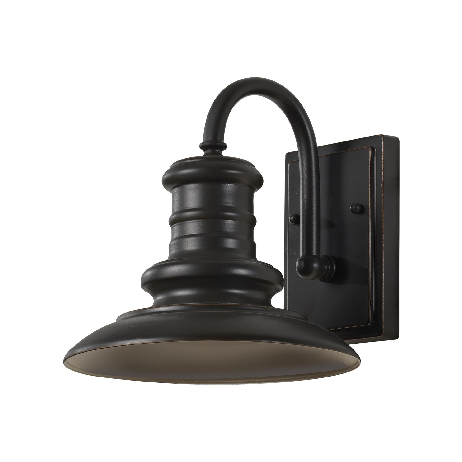 Redding Station Outdoor Wall Light in Small/Restoration Bronze/Wildlife Lamping.