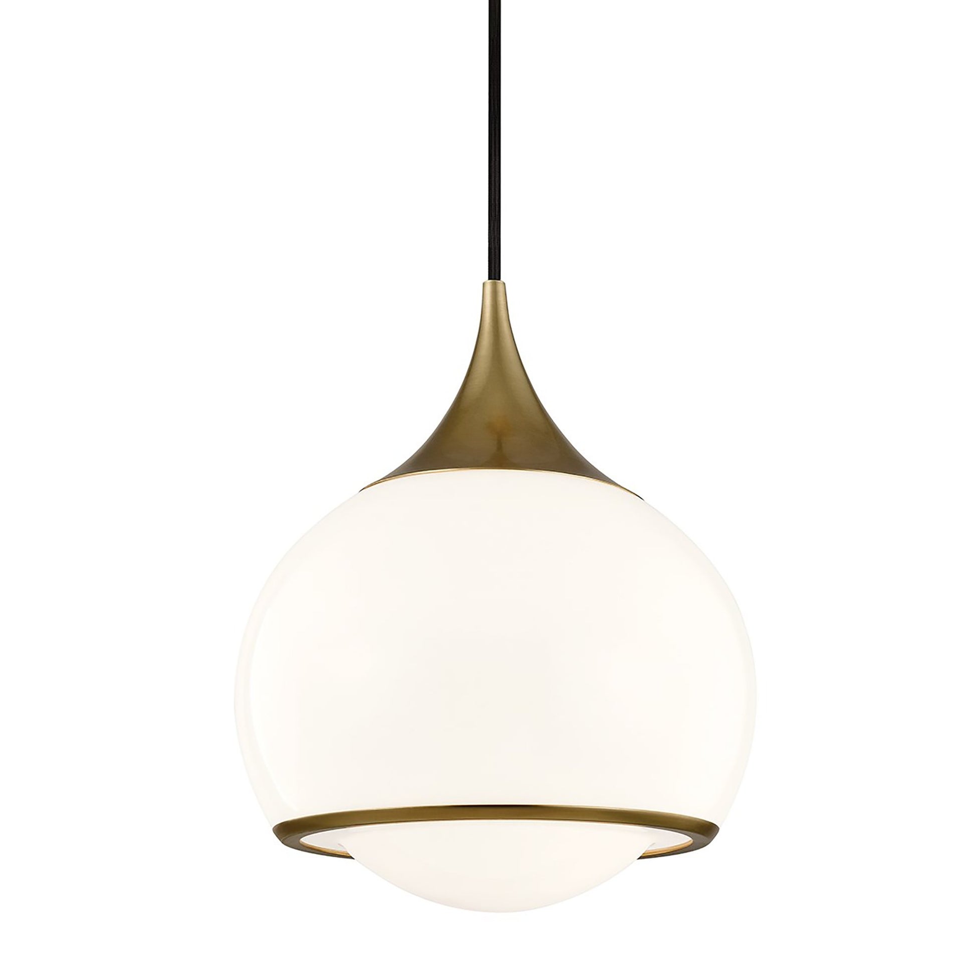 Reese Pendant Light in Aged Brass (Medium).
