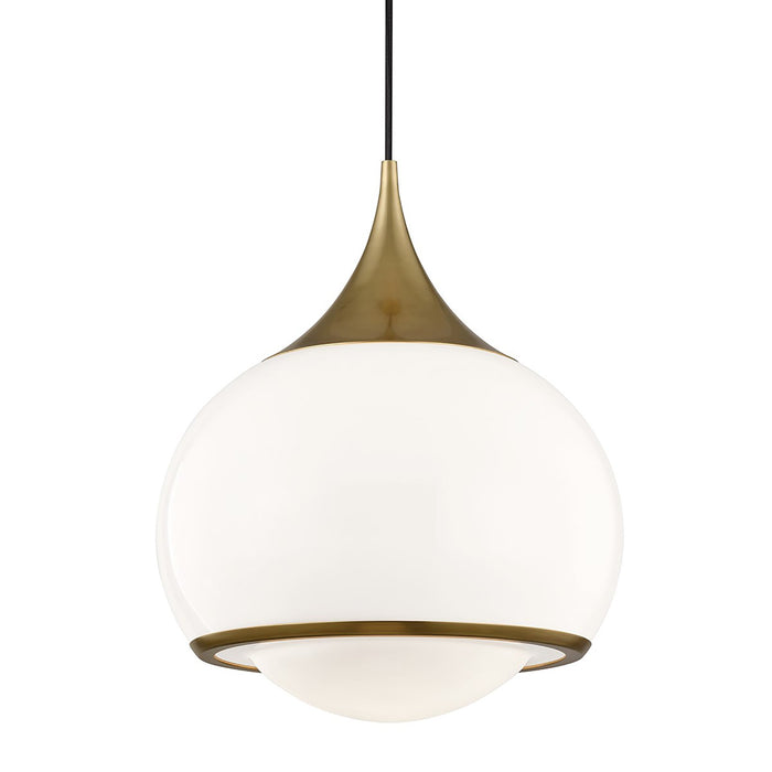 Reese Pendant Light in Aged Brass (Large).