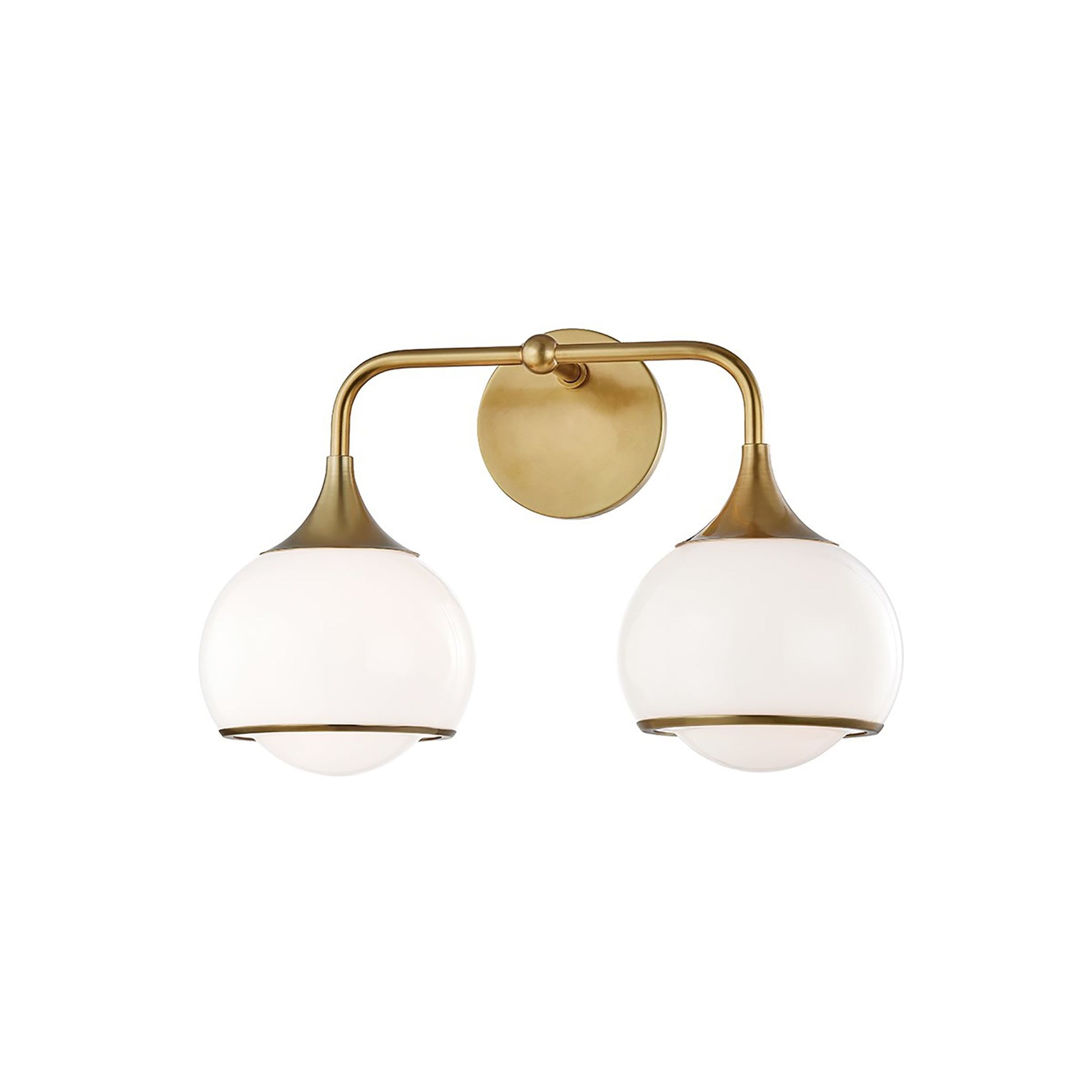 Reese Wall Light in Aged Brass (2-Light).
