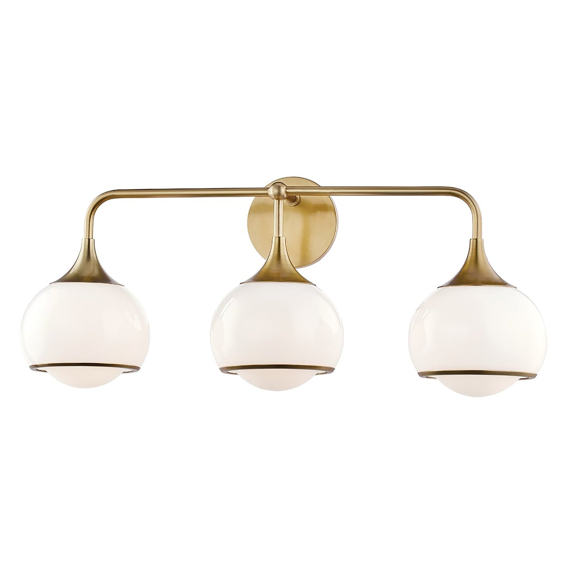 Reese Wall Light in Aged Brass (3-Light).