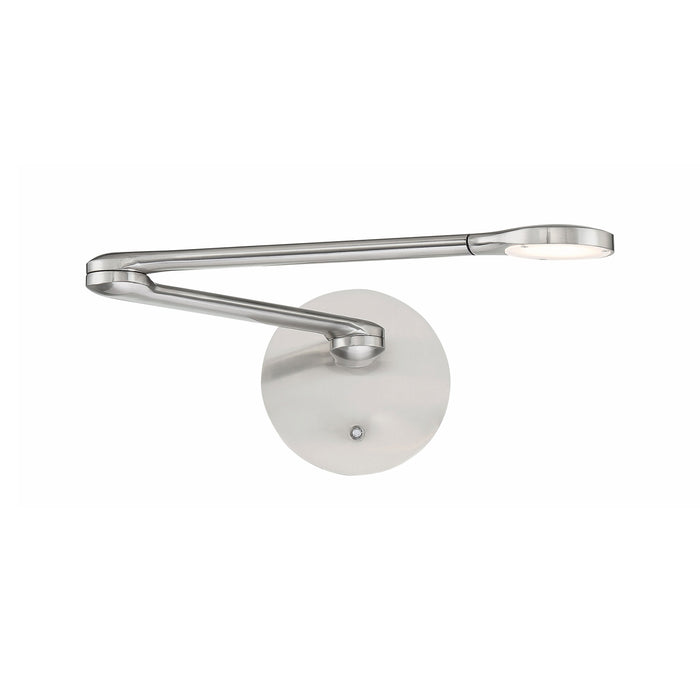 Reflex LED Wall Light in Brushed Nickel.