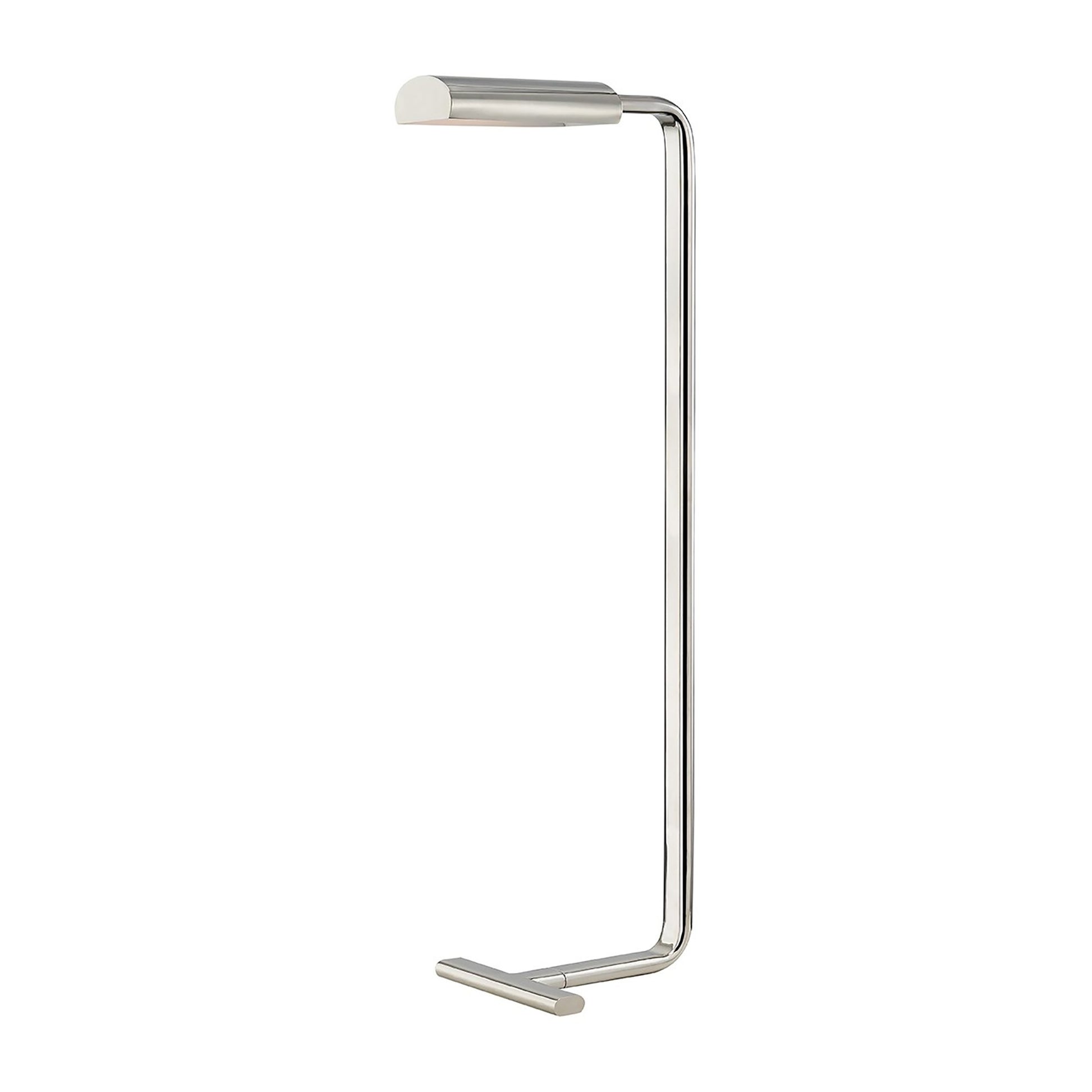 Renwick Floor Lamp in Polished Nickel.