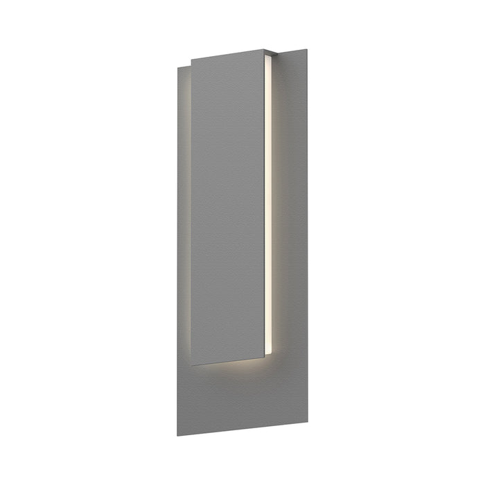 Reveal Outdoor LED Wall Light in Large/Textured Gray.