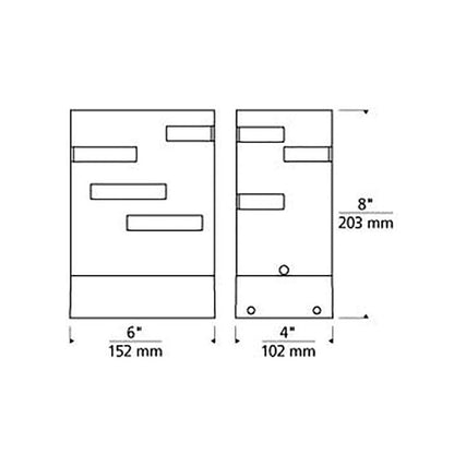 Revel Outdoor LED Path Light - line drawing.