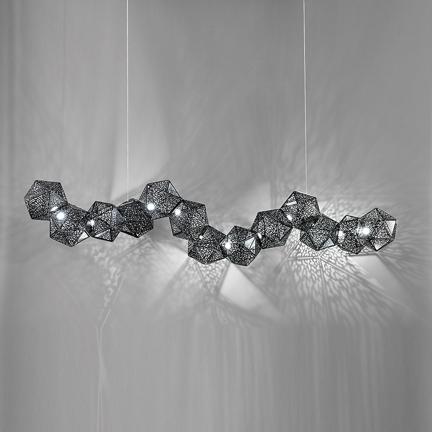 Riddle Linear LED Pendant Light in Detail.