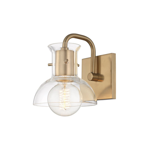 Riley Bath Wall Light in Bronze and Clear.