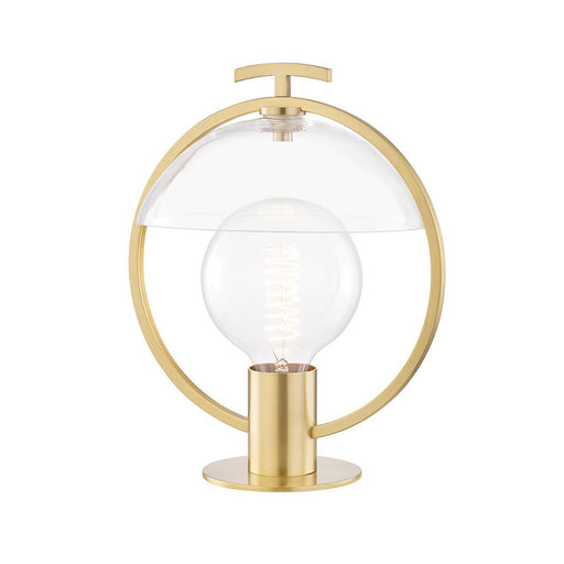 Ringo Table Lamp in Gold and Clear.