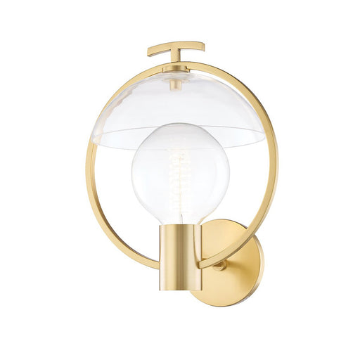 Ringo Wall Light in Brass and Clear.