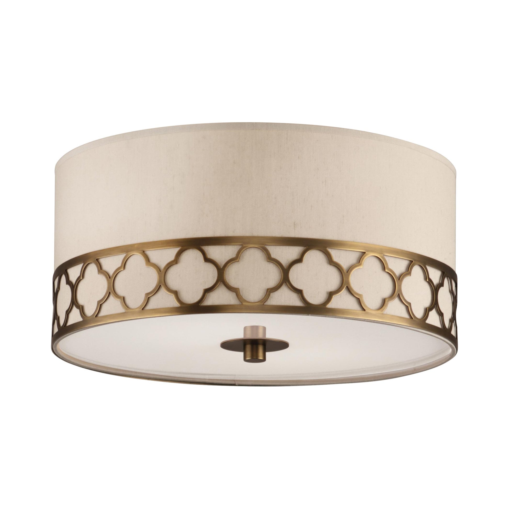Addison Semi Flush Mount Ceiling Light in Weathered Brass.