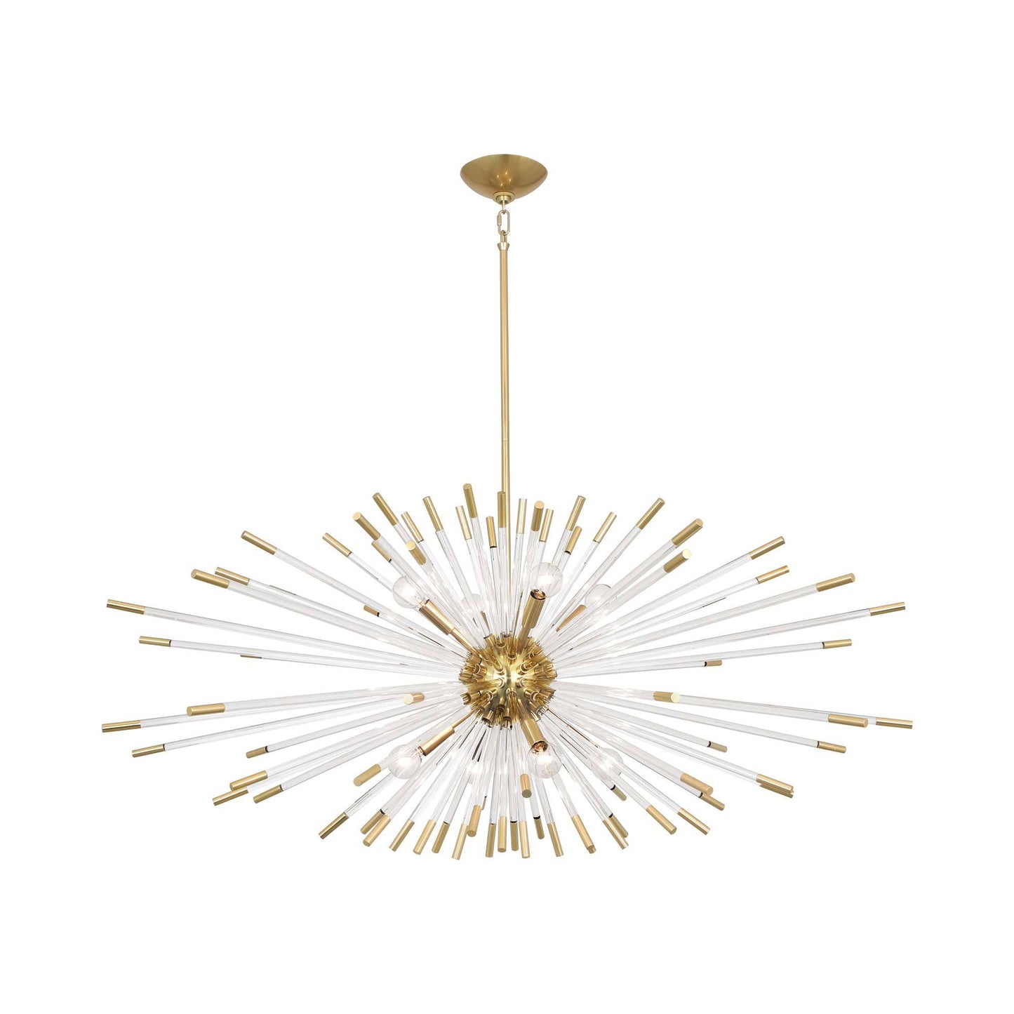 Andromeda Chandelier in Modern Brass.