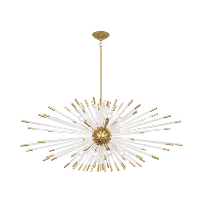 Andromeda Chandelier in Modern Brass.