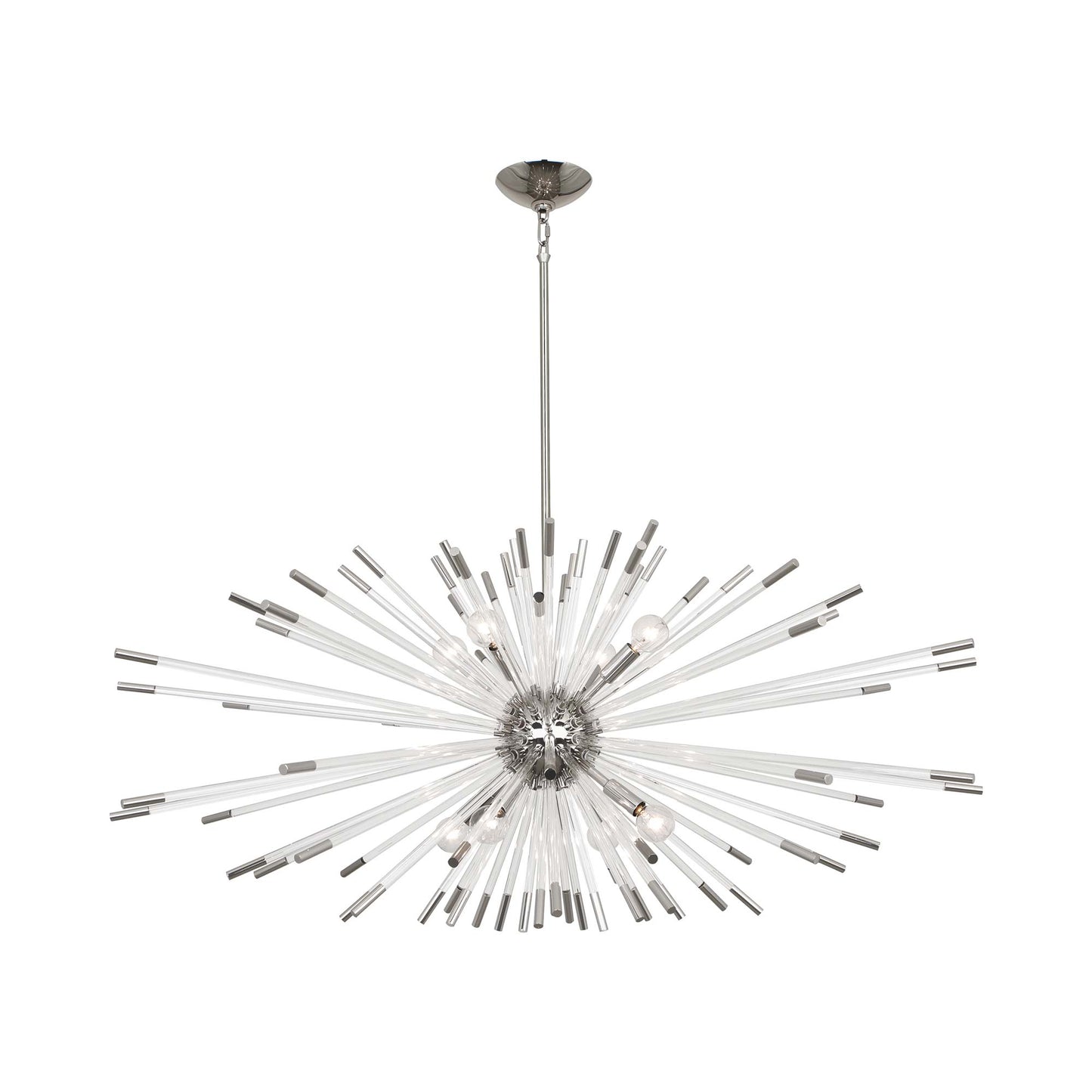 Andromeda Chandelier in Polished Nickel.