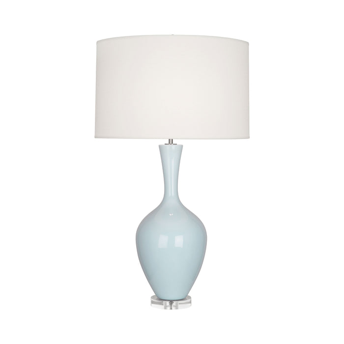 Audrey Table Lamp in Baby Blue.