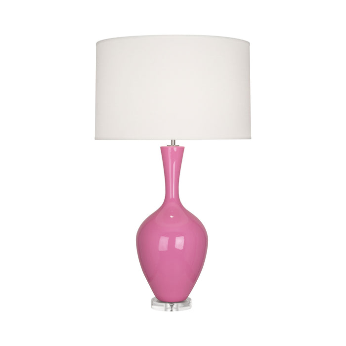 Audrey Table Lamp in Schiaparelli Pink.