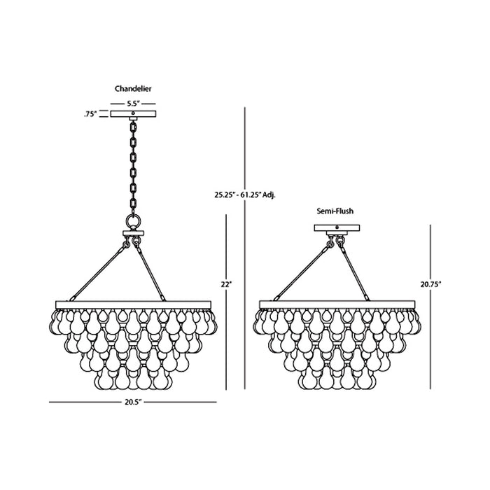 Bling Chandelier - line drawing.