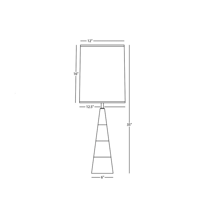Canaan Cone Table Lamp - line drawing.