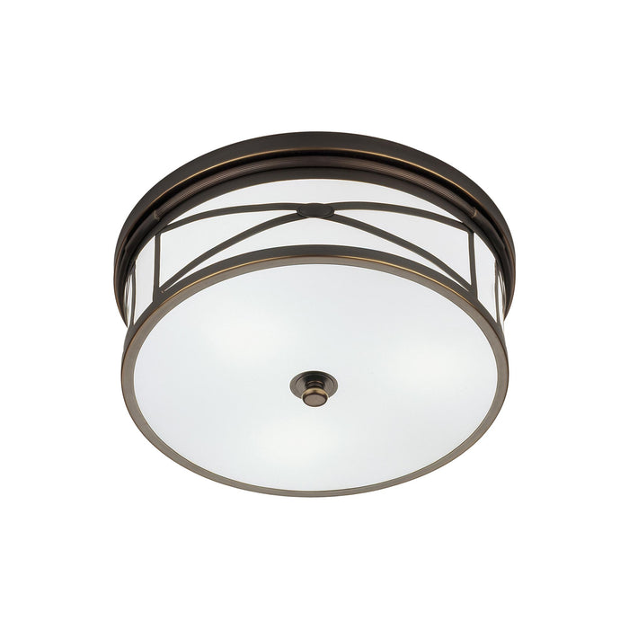 Chase Flush Mount Ceiling Light in Deep Patina Bronze.