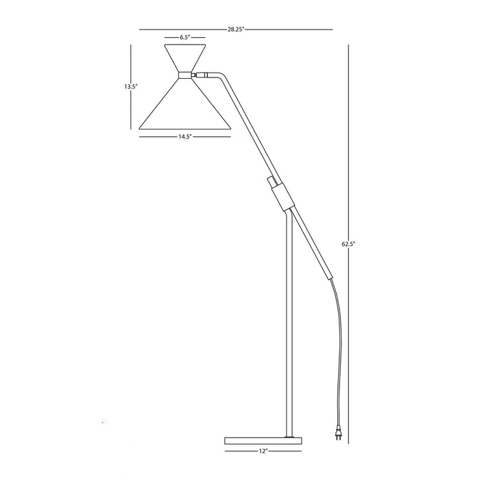 Cinch Floor Lamp - line drawing.