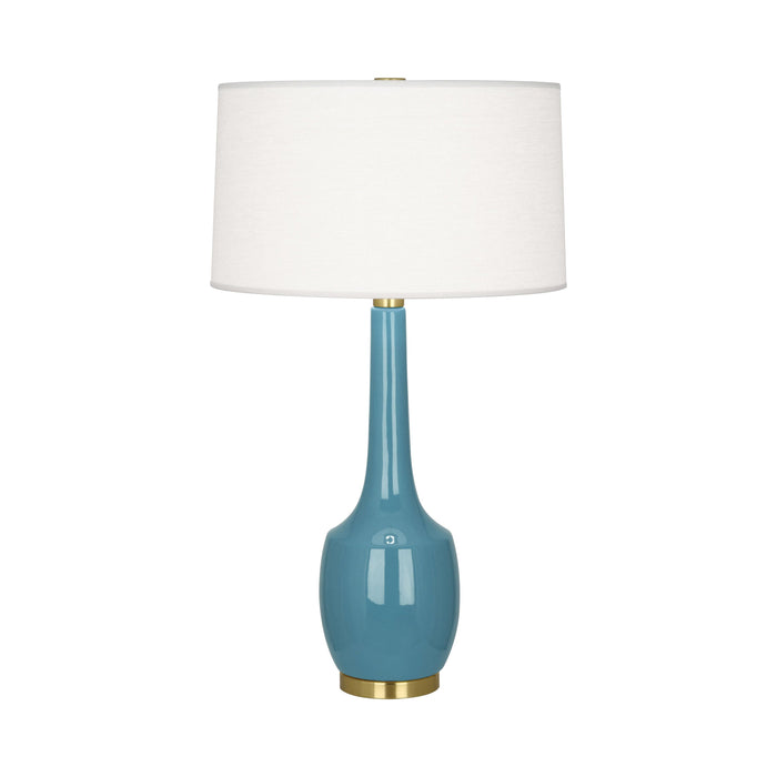 Delilah Table Lamp in Steel Blue.