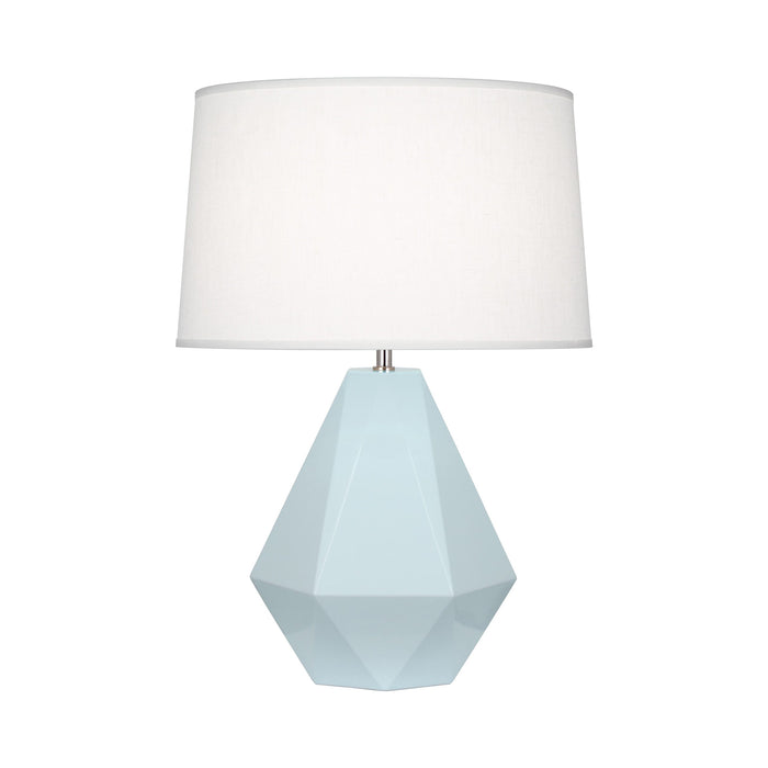 Delta Table Lamp in Baby Blue.