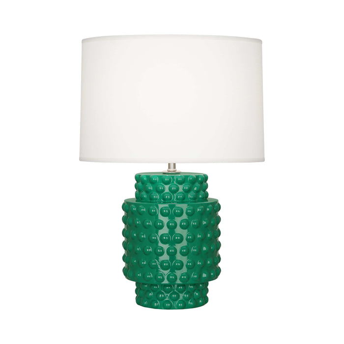 Dolly Table Lamp in Emerald/White (Small).