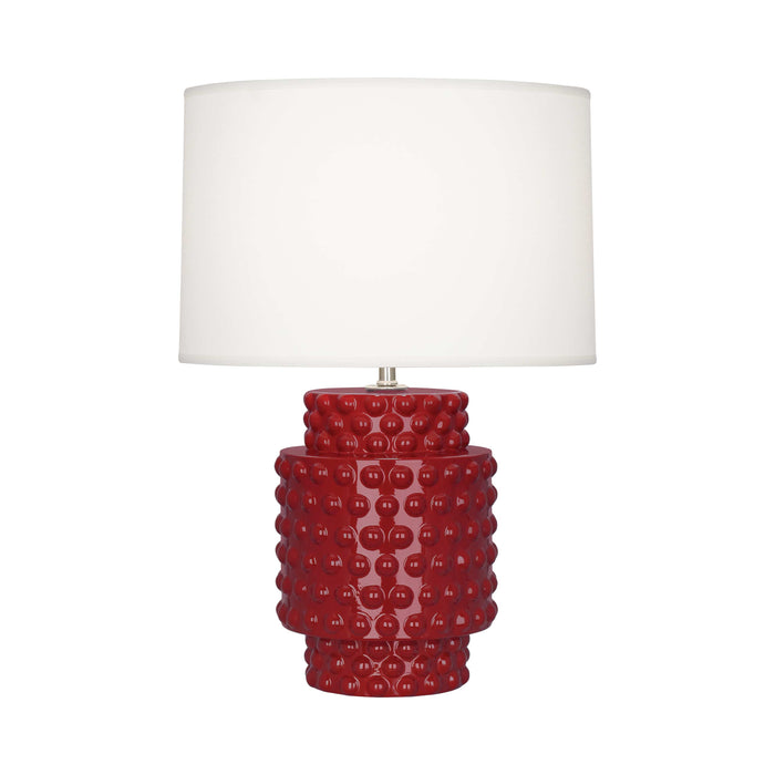 Dolly Table Lamp in Oxblood/White (Small).