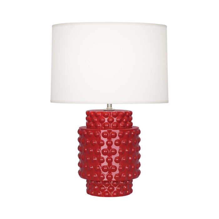 Dolly Table Lamp in Ruby Red/White (Small).