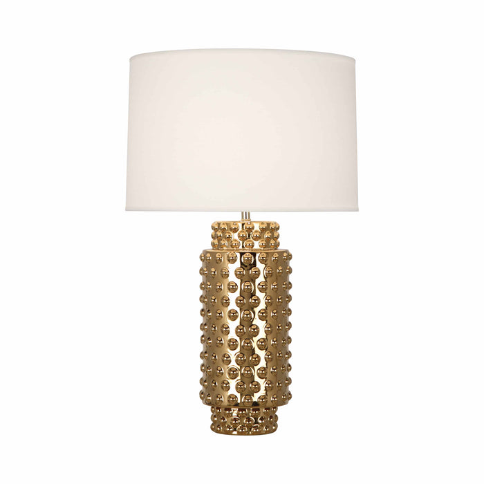 Dolly Table Lamp in Gold Metallic Glaze/White (Large).