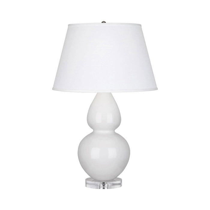 Double Gourd Large Accent Table Lamp with Lucite Base in Lily/Fabric Hardback.