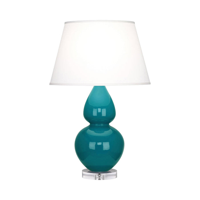 Double Gourd Large Accent Table Lamp with Lucite Base.