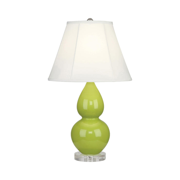 Double Gourd Small Table Lamp in Apple/Silk Stretch/Lucite/Lucite.